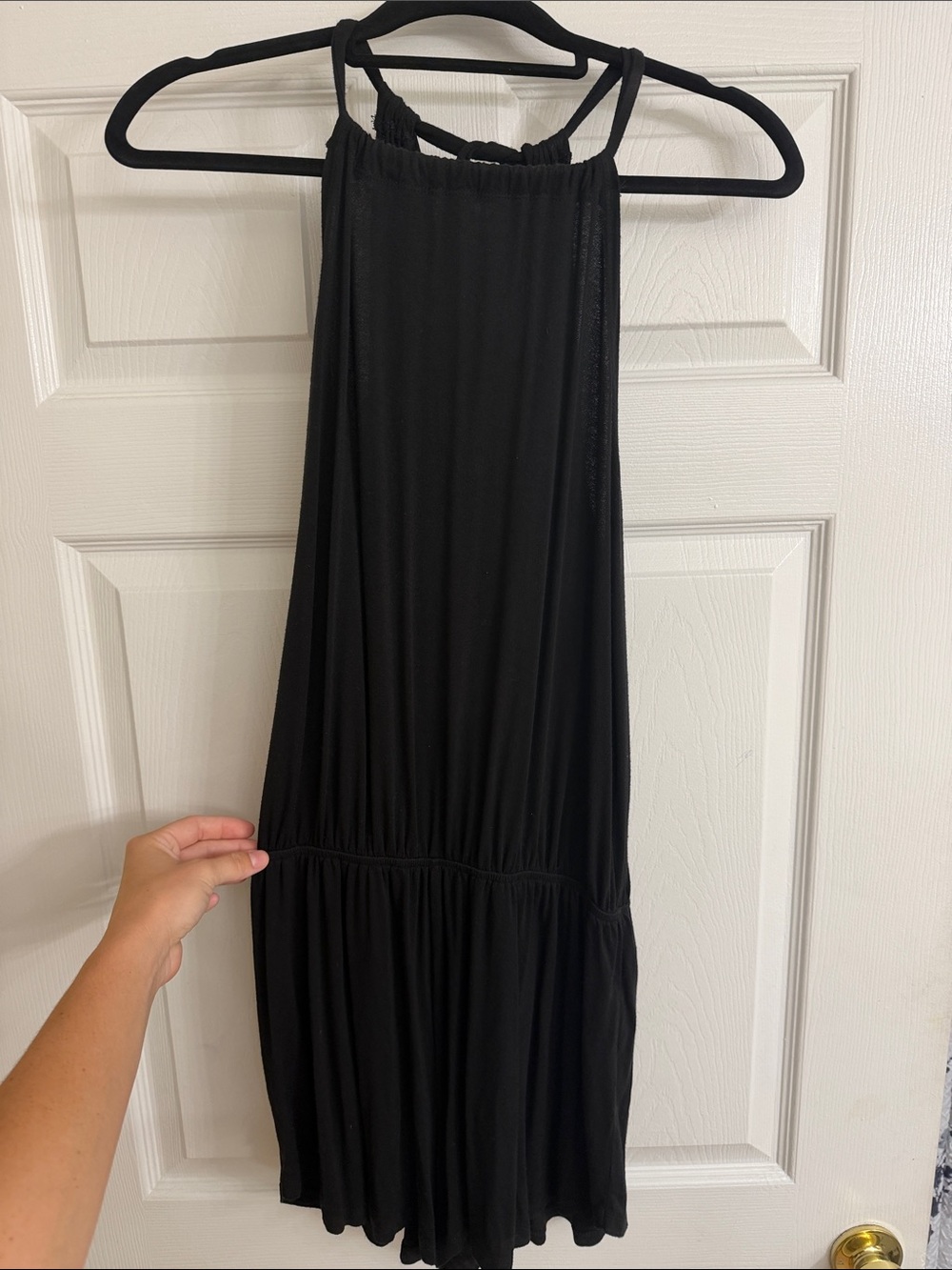 Black Women’s Sleeveless Halter Romper